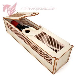 hộp mdf đựng rượu nắp âm dương